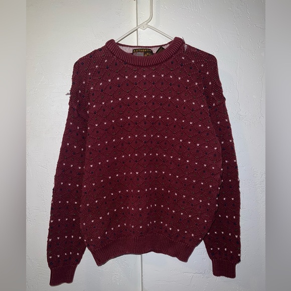 Vintage Authentic Issue Dotted Grandpa Sweater - Picture 1 of 12